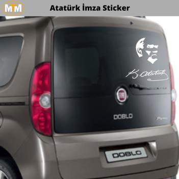 Atatürk İmza Oto Sticker