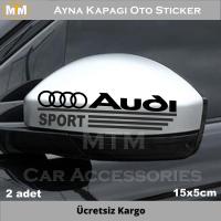 Audi Ayna Kapağı Oto Sticker (2 Adet)