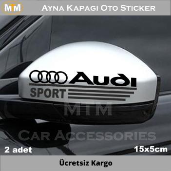 Audi Ayna Kapağı Oto Sticker (2 Adet)