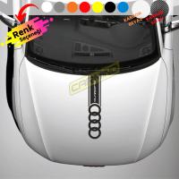 Audi Quattro Kaput Şerit Sticker