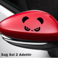 Ayna Kapağı Üzgün Panda Oto Sticker 2 Adet