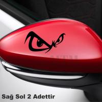Ayna Kapağı Sihirli Göz Oto Sticker 2 Adet