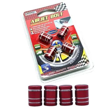 Carmind Kırmızı Alüminyum Sibop Kapağı 4 lü
