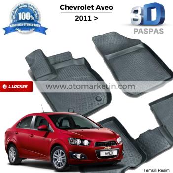 Chevrolet Aveo Sedan 3D Havuzlu Paspas 2011 Sonrası