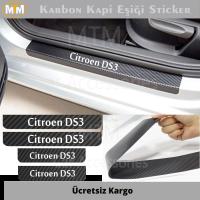 Citroen DS3 Karbon Kapı Eşiği Sticker (4 Adet)