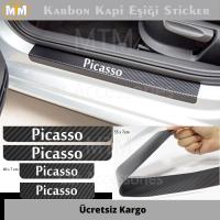 Citroen Picasso Karbon Kapı Eşiği Sticker (4 Adet)