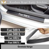 Fiat 500X Karbon Kapı Eşiği Sticker (4 Adet)