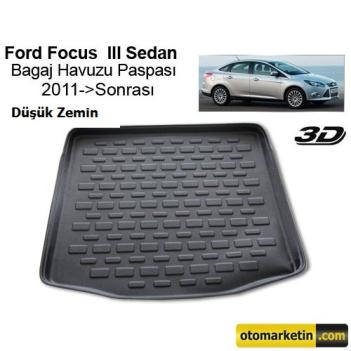 Ford Focus 3 Sdn (Düşük Zemin) Bagaj Havuzu 2011 Sonrası