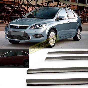 Ford Focus 2 HB Siyah Krom Cam Çerçevesi 2005-2011 (16 Parça)