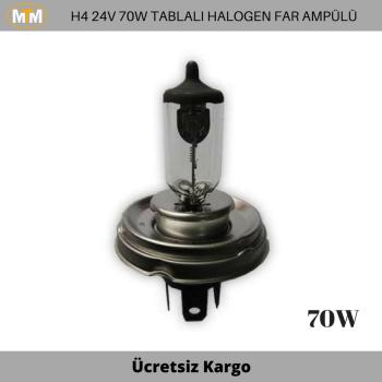 H4 Tablalı Halogen Far Ampülü 24V 70W