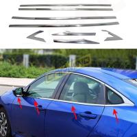 Honda Civic FC5 Uyumlu Krom Cam Çerçevesi Set 2016 Sonrası (8 Parça)