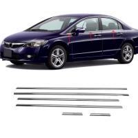 Honda Civic FD6 Uyumlu Krom Cam Çıtası 2006-2011 (6 Parça)