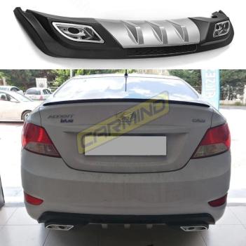 Hyundai Accent Blue Çift Egzoz Görünümlü Difüzör Gri
