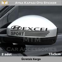 Hyundai Excel Ayna Kapağı Oto Sticker (2 Adet)