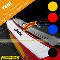 Hyundai Getz Beyaz Karbon Tampon Eşiği Sticker