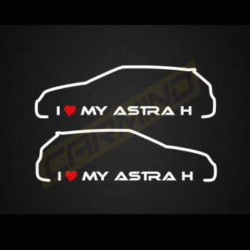I Love My Astra H Sticker