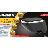 Matte Premium Sürgülü Oto Kolçak Siyah Gri