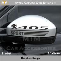 Peugeot 405 Ayna Kapağı Oto Sticker (2 Adet)
