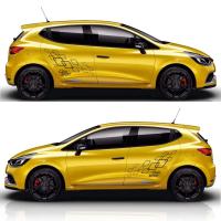 Renault Clio 4 Racing Yan Kapı Sticker Set