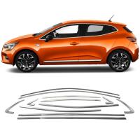 Renault Clio 5 Krom Cam Çerçevesi Set 2019- (12 Parça)