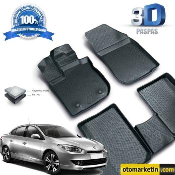 Renault Fluence 3D Havuzlu Paspas