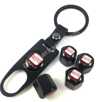 Seat Metal Sibop Kapağı Anahtarlık Seti