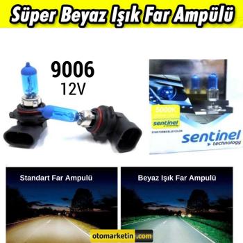 Sentinel 9006 Beyaz Işık Ampul 12V 5000K