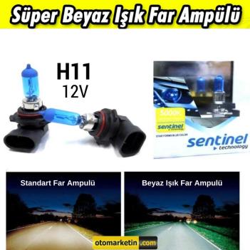 Sentinel H11 Beyaz Işık Ampul 12V 5000K