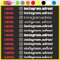 Size Özel İnstagram Yazı Oto Sticker