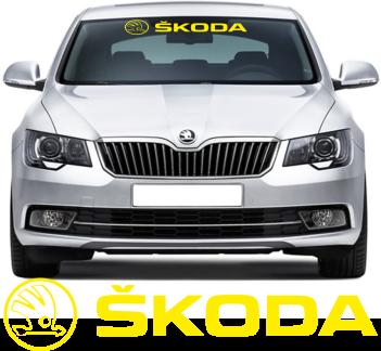 Skoda Ön Cam Oto Sticker