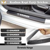 Toyota Cruiser Karbon Kapı Eşiği Sticker (4 Adet)