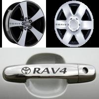 Toyota Rav4 Kapı Kolu Jant Sticker (10 Adet)