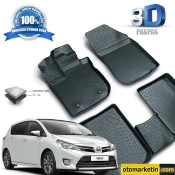 Toyota Verso 3D Havuzlu Paspas 2012 Sonrası