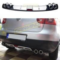 Ford Focus 3 Sedan Çift Egzoz Görünümlü Difüzör Gri