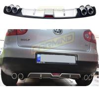 Ford Focus 3 Sedan Çift Egzoz Görünümlü Difüzör Gri