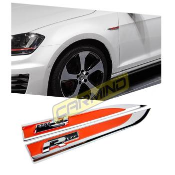 Vw R Line Metal Yan Çamurluk Logosu Kırmızı