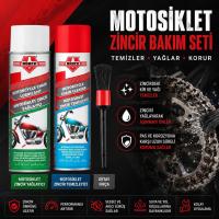 Börfh Motosiklet Zincir Temizleyici ve Yağlayıcı Sprey Seti