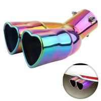 Carmind Kalpli Krom Egzoz Ucu Çiftli Rainbow