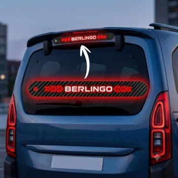 Citroen Berlingo Karbon Arka Fren Stop Lambası Sticker 2019-2026