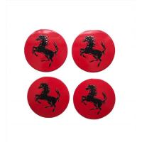Ferrari Jant Göbeği Yapıştırma Sticker Kırmızı 59mm (4 Adet)