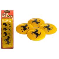 Ferrari Jant Göbeği Yapıştırma Sticker Sarı 54mm (4 Adet)