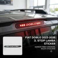 Fiat Doblo Karbon Arka Fren Stop Lambası Sticker 2023-2026