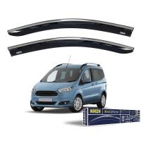 Ford Courier Uyumlu Krom Çıtalı Cam Rüzgarlığı 2 li 2014-2022