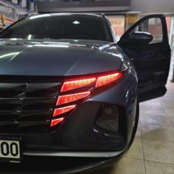 Hyundai Tucson Gündüz Farı Sticker Seti Kırmızı 2021-2024