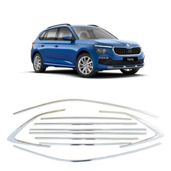 Skoda Kamiq Krom Cam Çerçevesi Set 2019- (10 Parça)