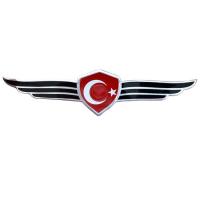 Tofaş Bagaj Düğmesi Kanat Sticker Türk Bayrağı