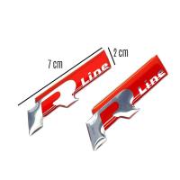 Vw R Line Yan Çamurluk Bagaj Damla Logo Sticker Kırmızı