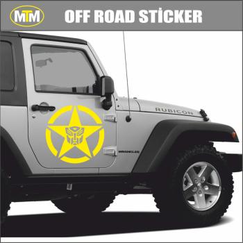 Army Star Transformers Off Road Oto Sticker