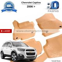 Chevrolet Captiva 3D Bej Havuzlu Paspas