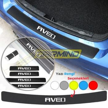 Chevrolet Aveo Karbon Kapı ve Tampon Eşiği Sticker Set